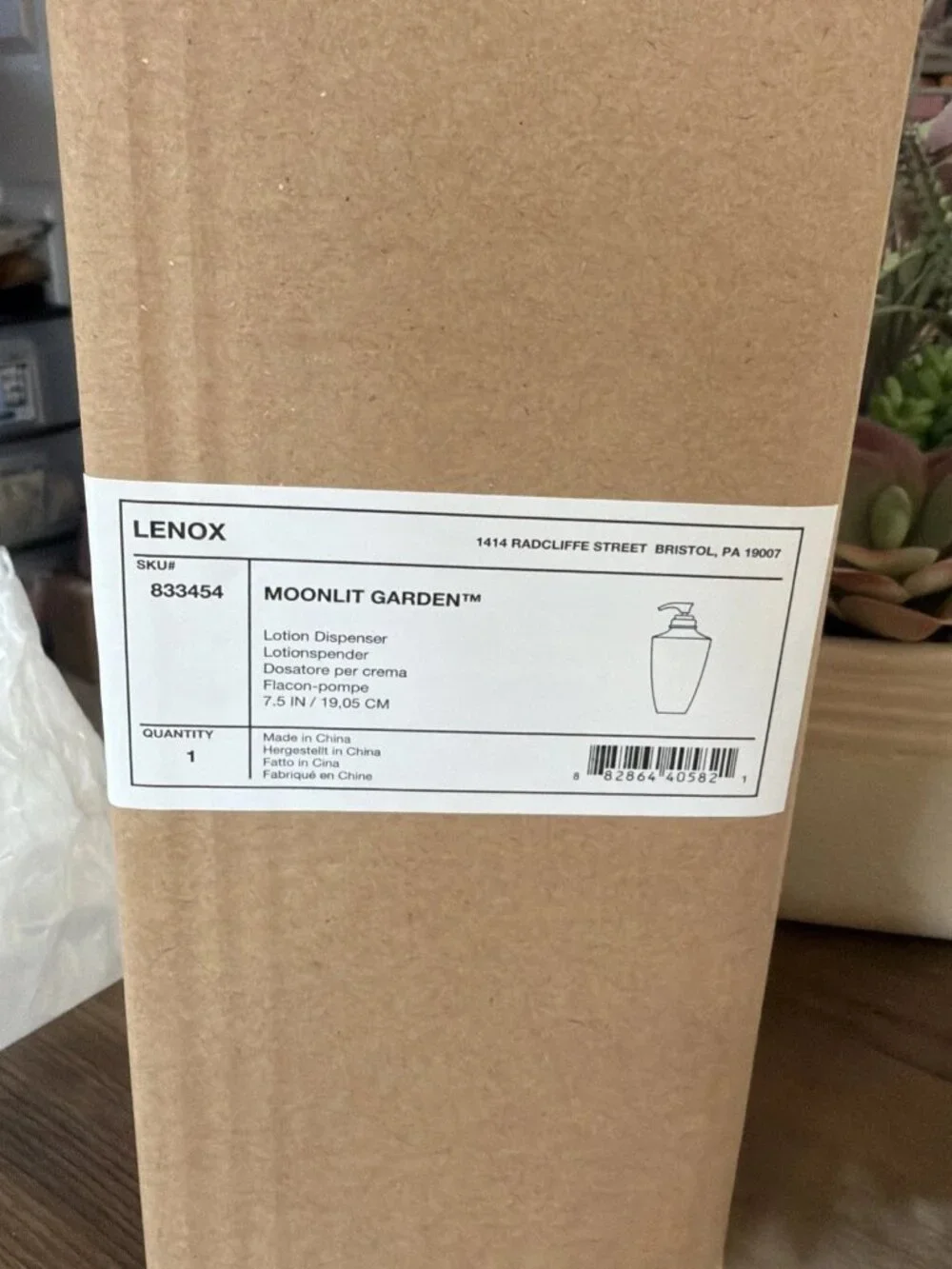 Lenox Moonlit Garden Lotion Dispenser - NIB
